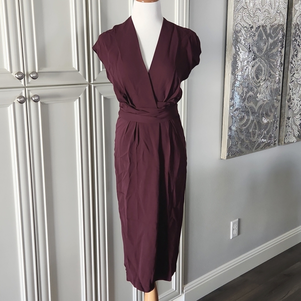 *Bestseller!* NWT REISS | Maxime Midi Wrap Dress - Picture 10 of 12